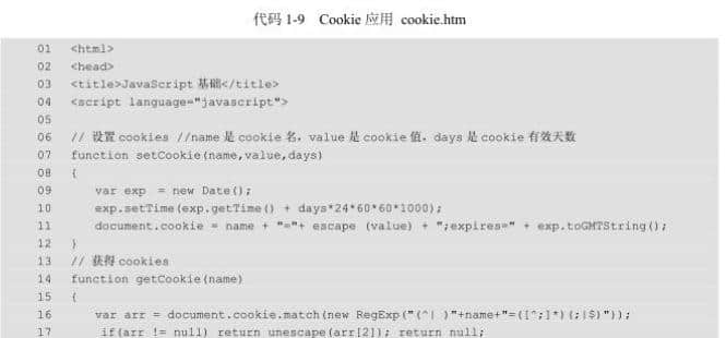 Cookie代碼